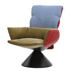 "LUD’O LOUNGE" LU_2 armchair with conical base