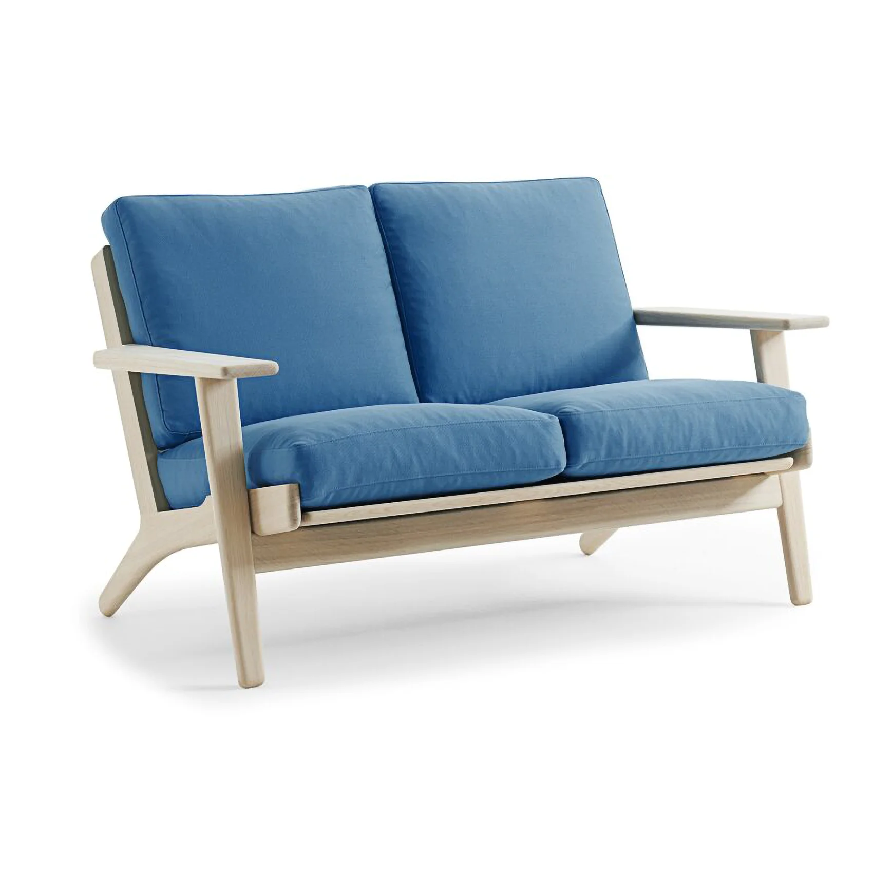 GETAMA "GE290 2-Seater Sofa" Oak Soap Urethane